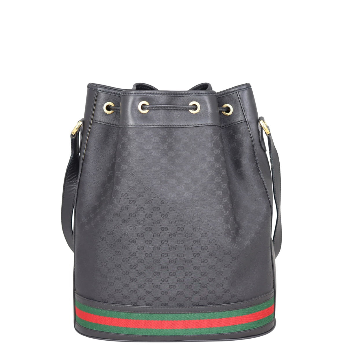 Gucci Micro GG Web Small Bucket Bag