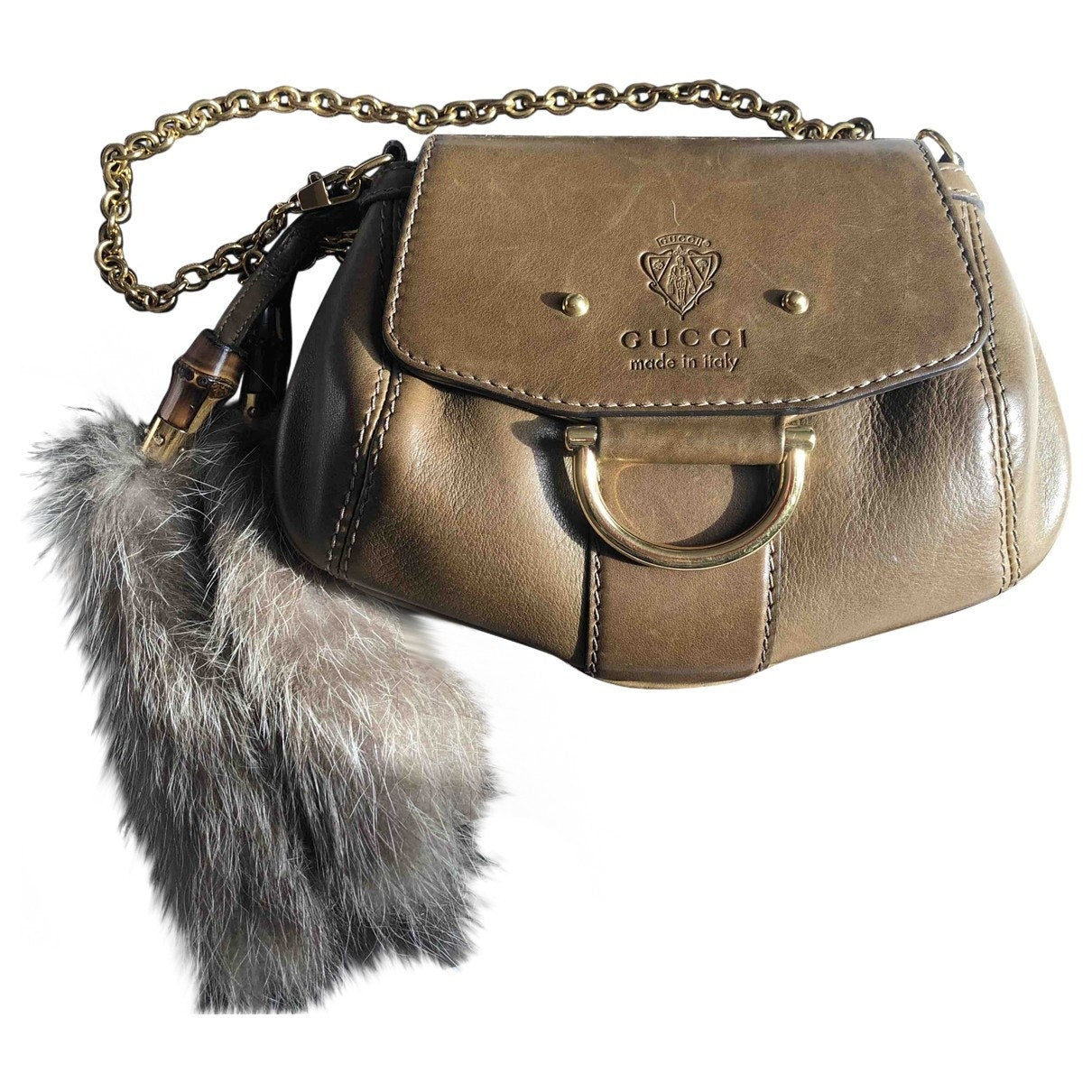 Gucci green leather handbag