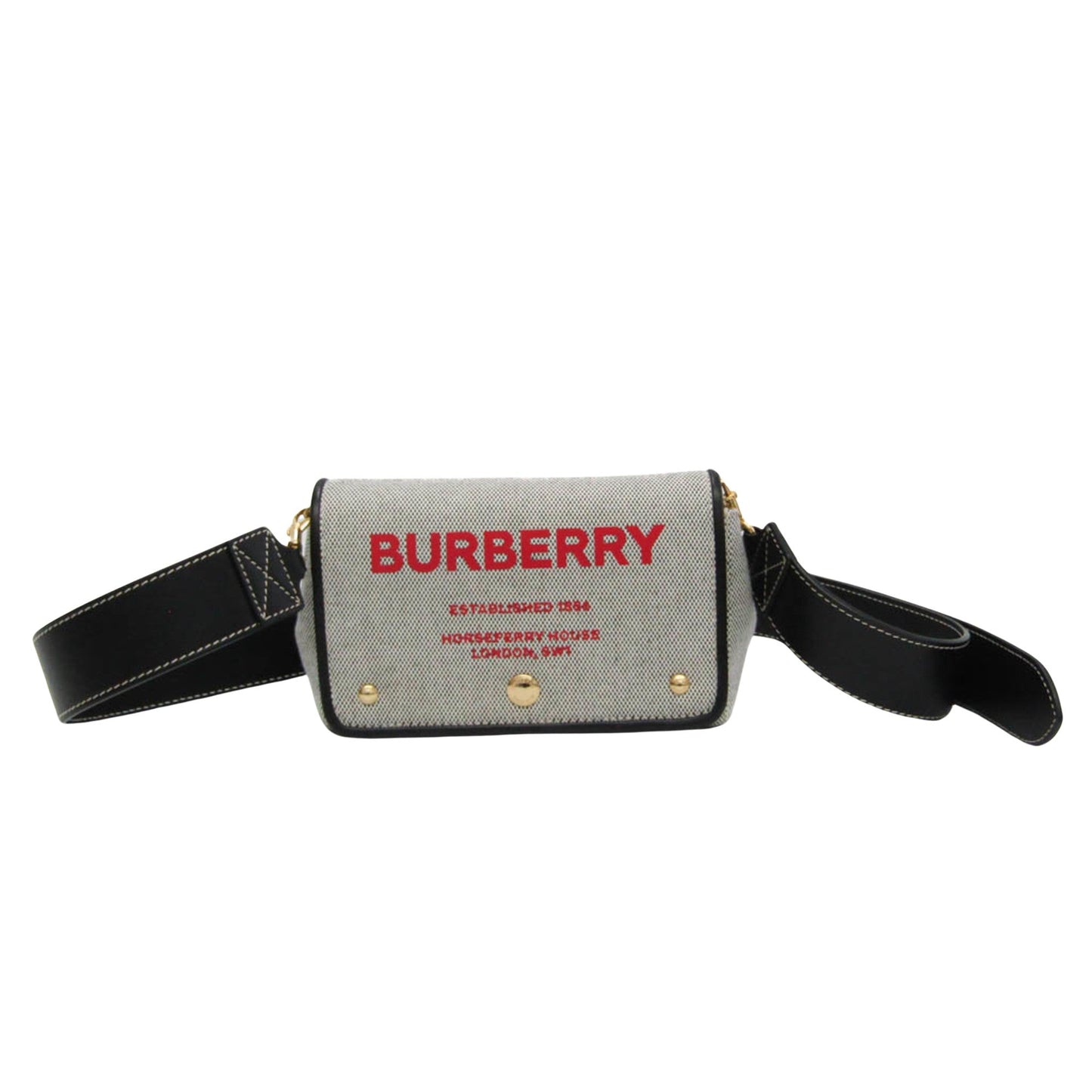 Burberry Shopper Bag Canvas Black Tote Bag