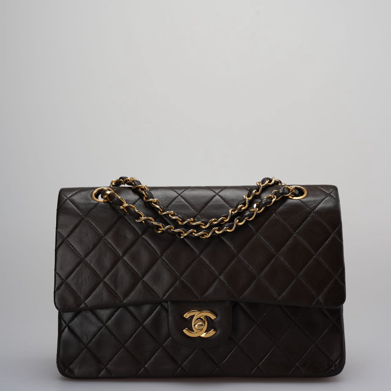 Chanel   timeless Flap Bag in Chocolate Brown With Gold Hardware 24k Gold Hardware