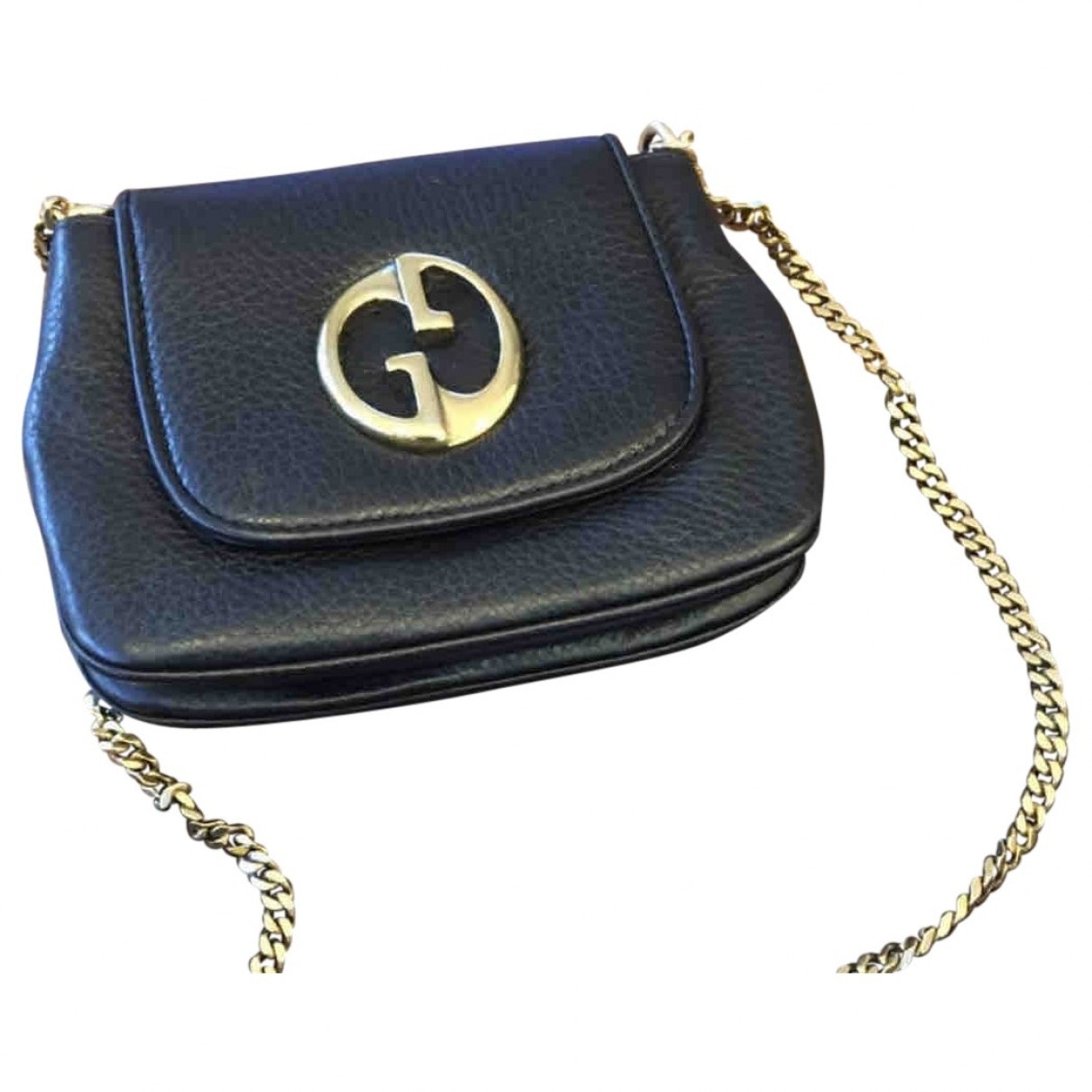 Gucci interlocking black leather handbag