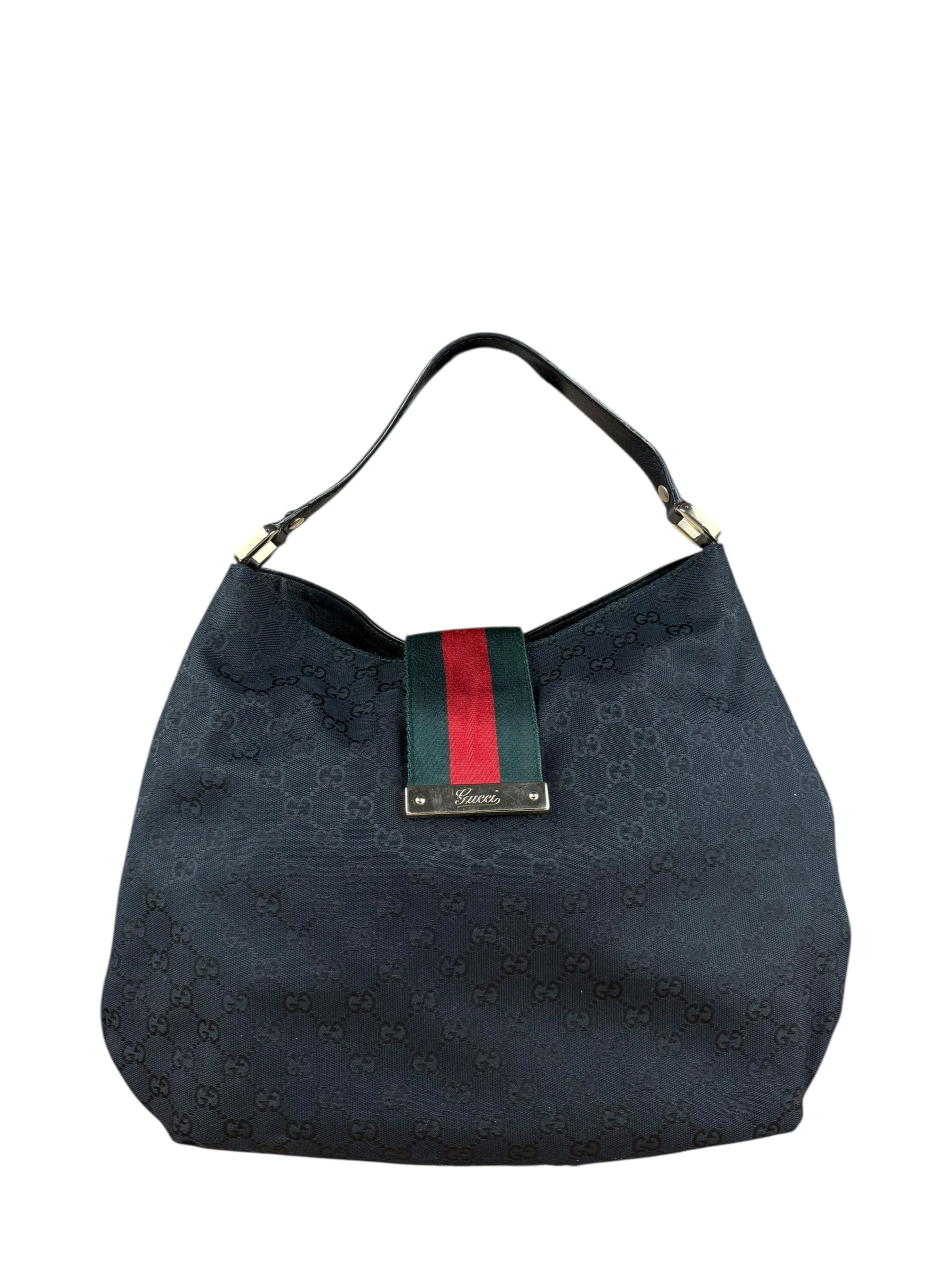 Gucci Black GG Hobo Bag