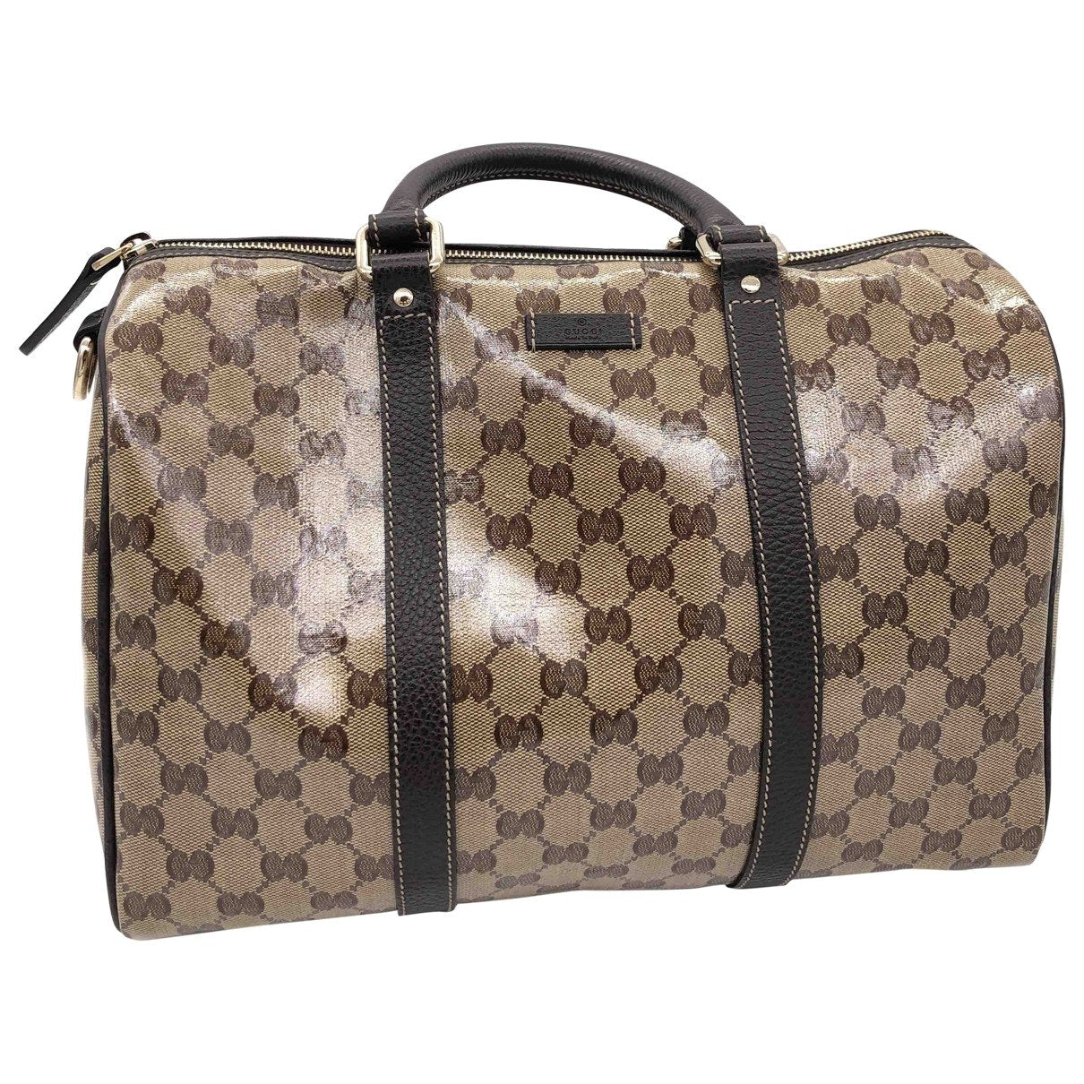 Gucci boston brown cloth handbag