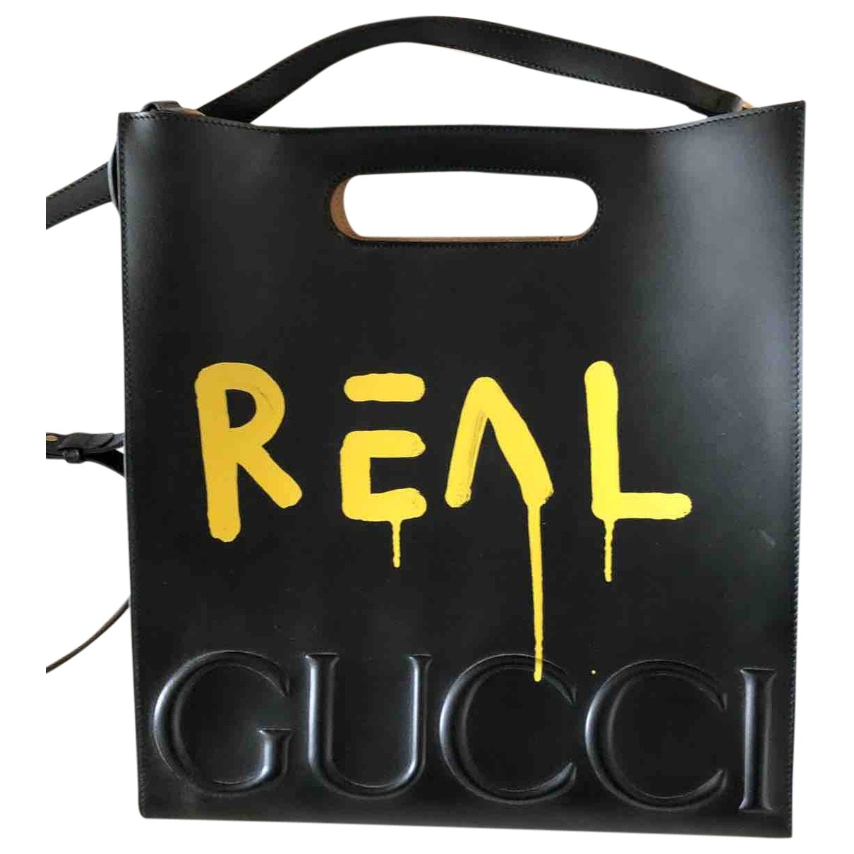 Gucci black leather handbag