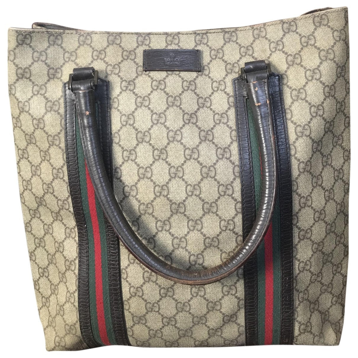 Gucci brown cloth handbag