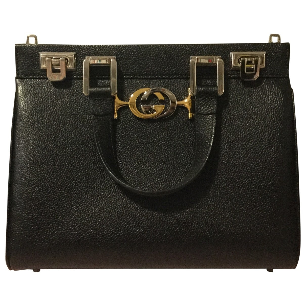 Gucci zumi black leather handbag