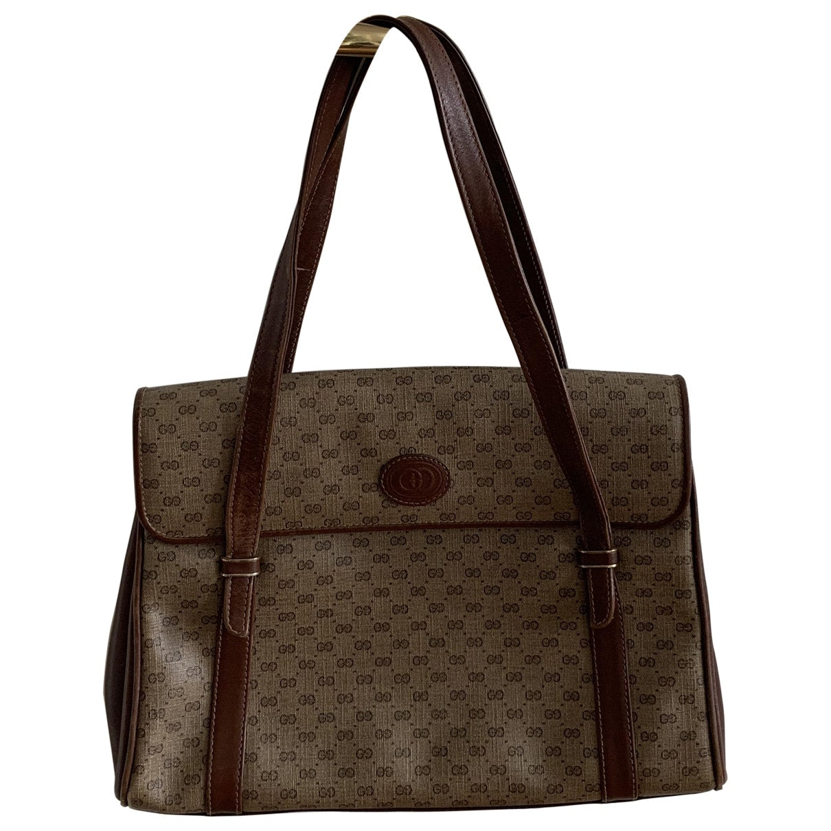 Gucci brown cloth handbag