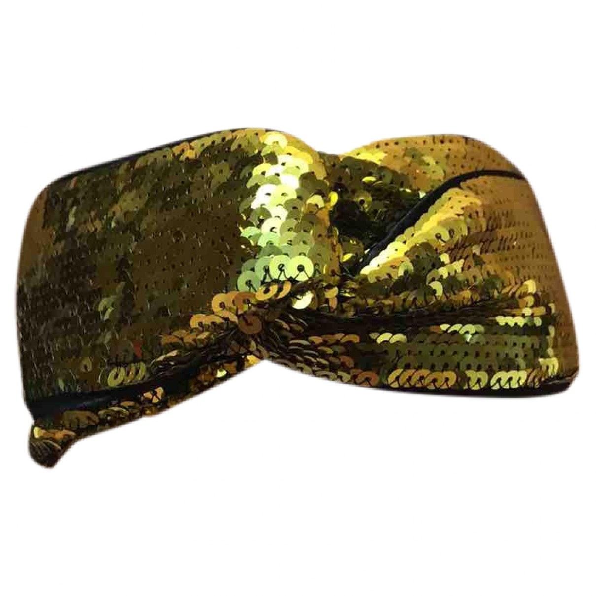 Gucci gold cloth hair accessories