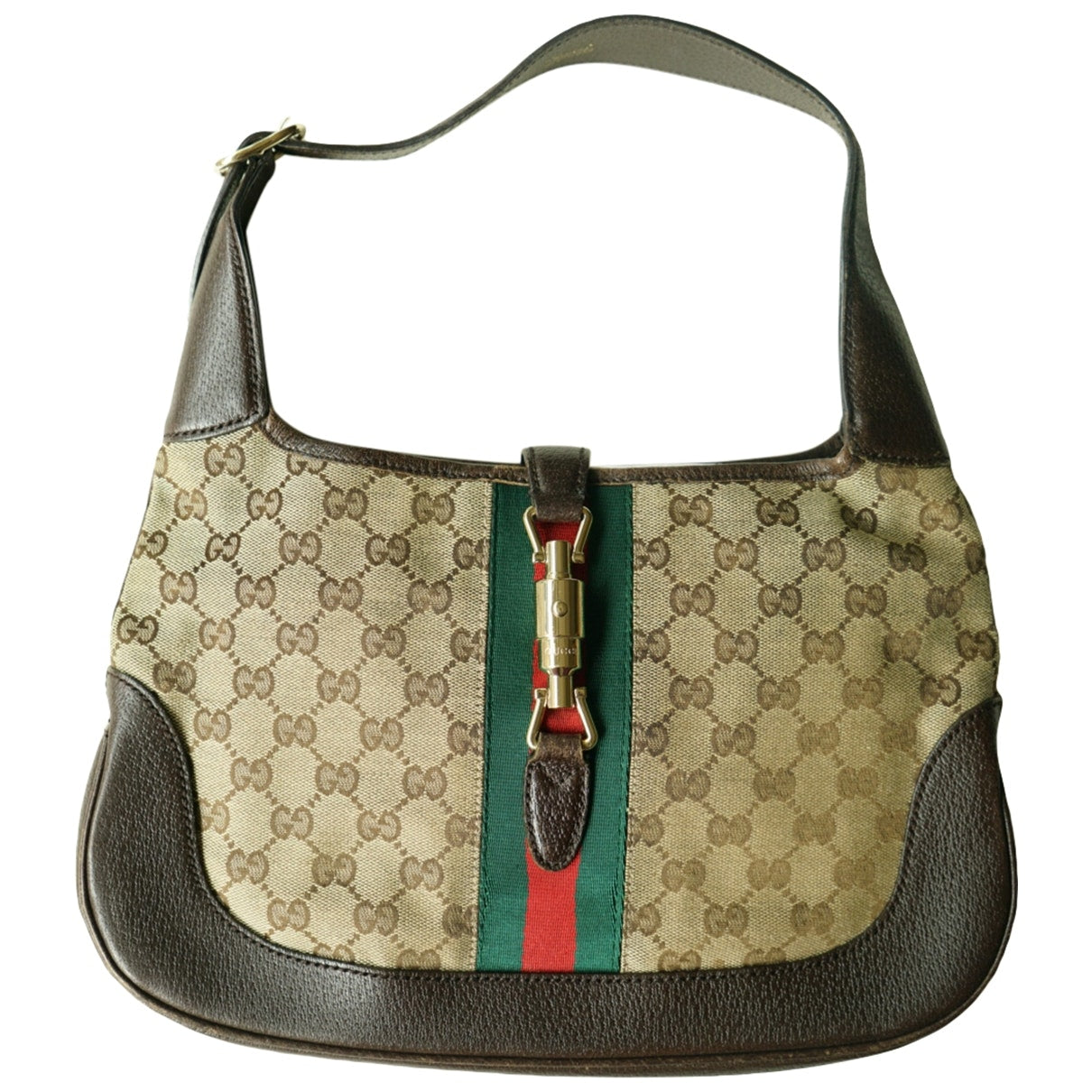 Gucci jackie brown leather handbag