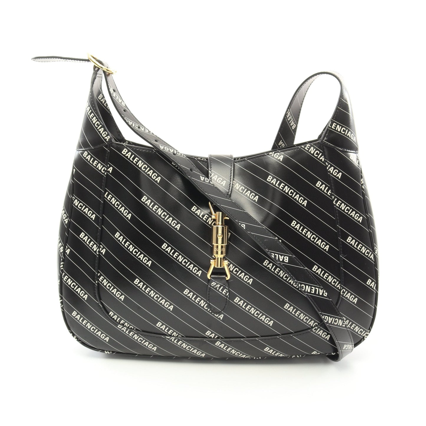 Gucci * Luxury Balenciaga Trending Hacker Leather Black White Shoulder Bag