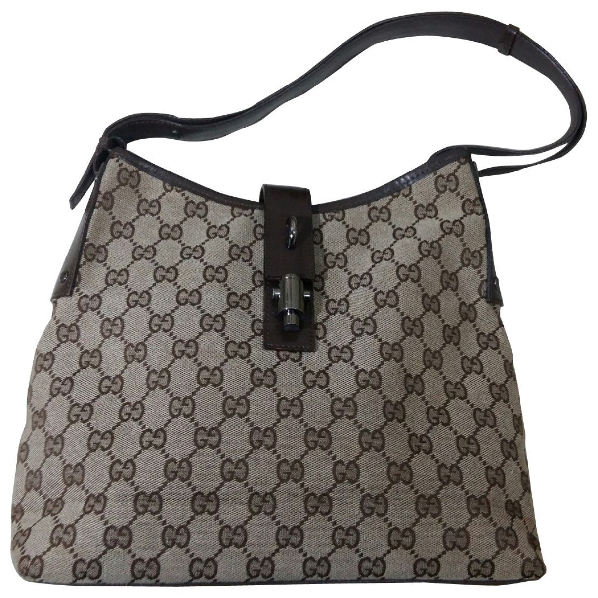 Gucci jackie beige cloth handbag