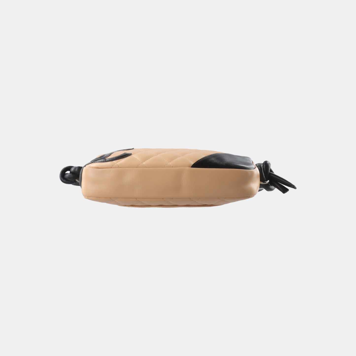 Chanel Cambon Calfskin Black Beige Leather Shoulder Bag
