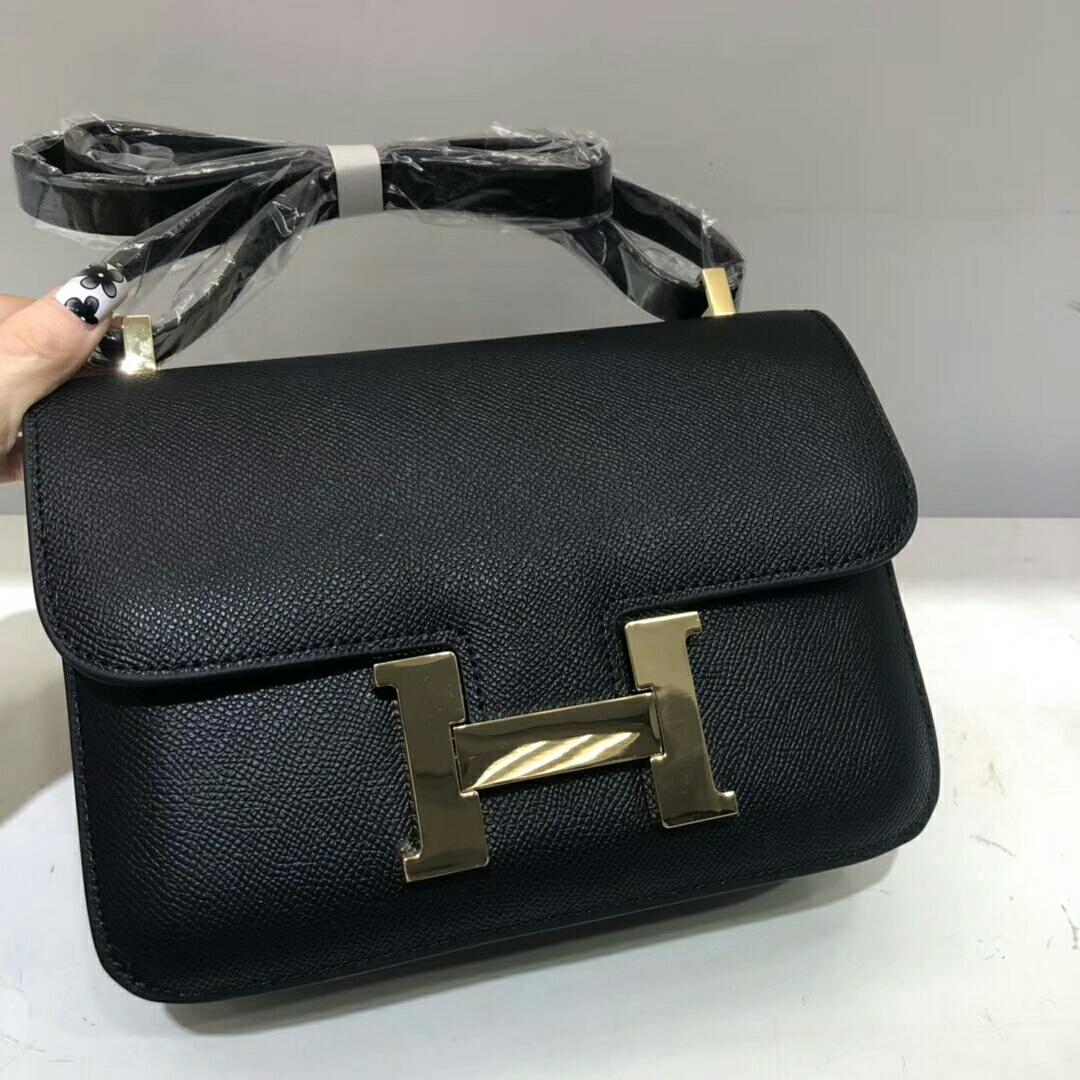 Top Quality Constance Epsom For Women Women Black Shoulder Bag