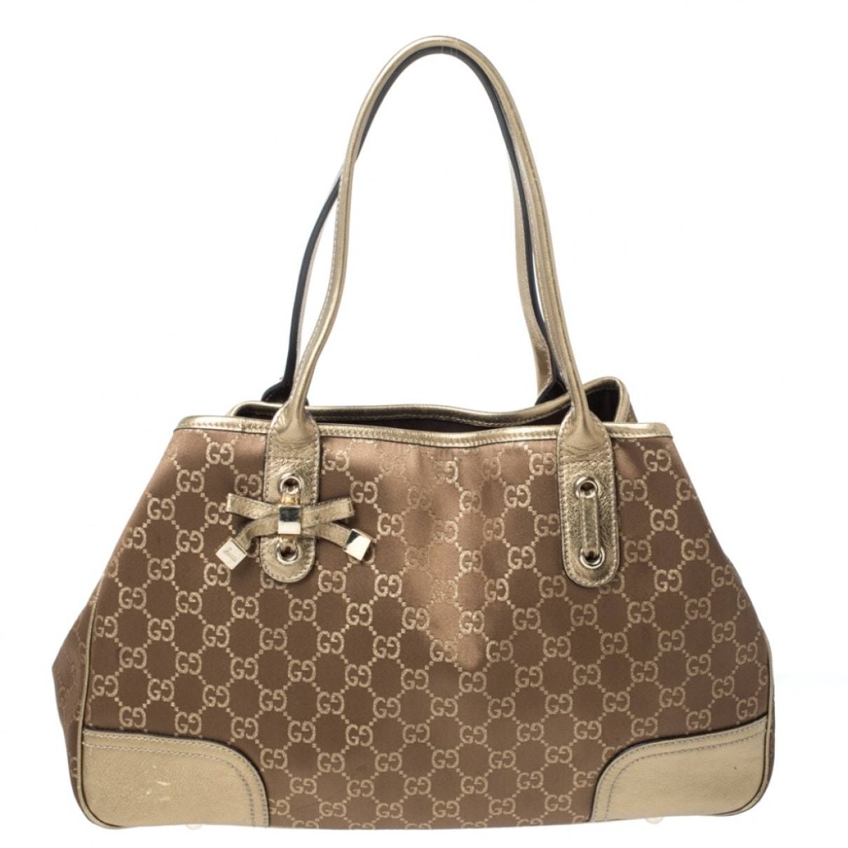Gucci brown cloth handbag