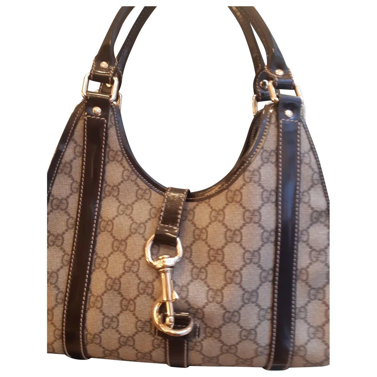 Gucci brown cloth handbag