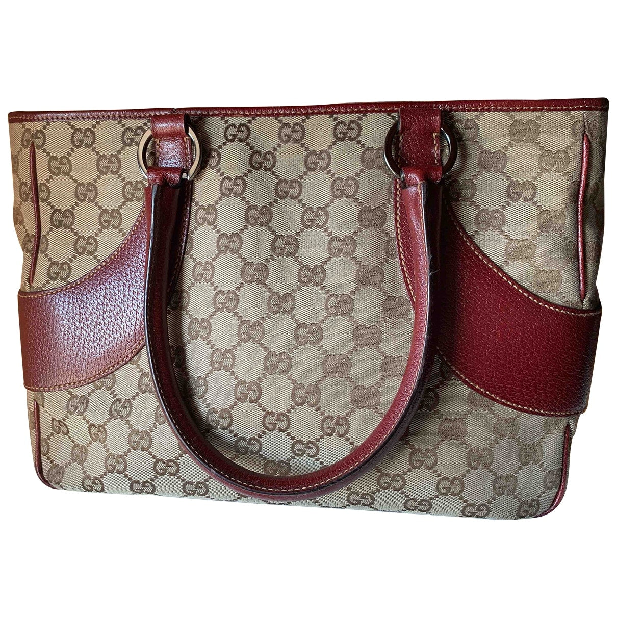 Gucci Beige Cloth Handbag