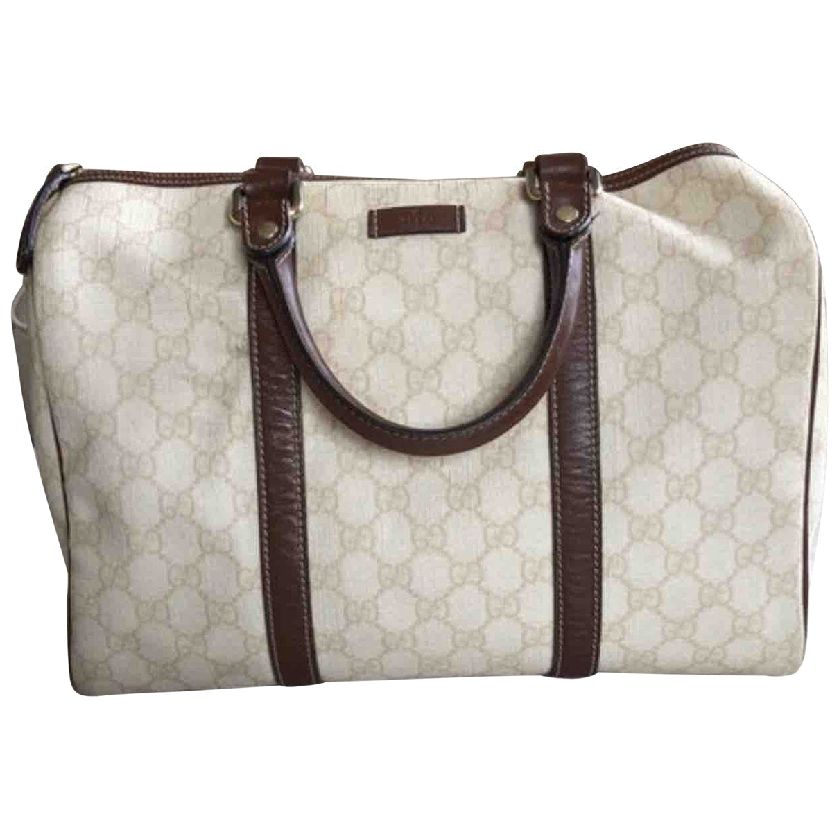 Gucci boston beige cloth handbag