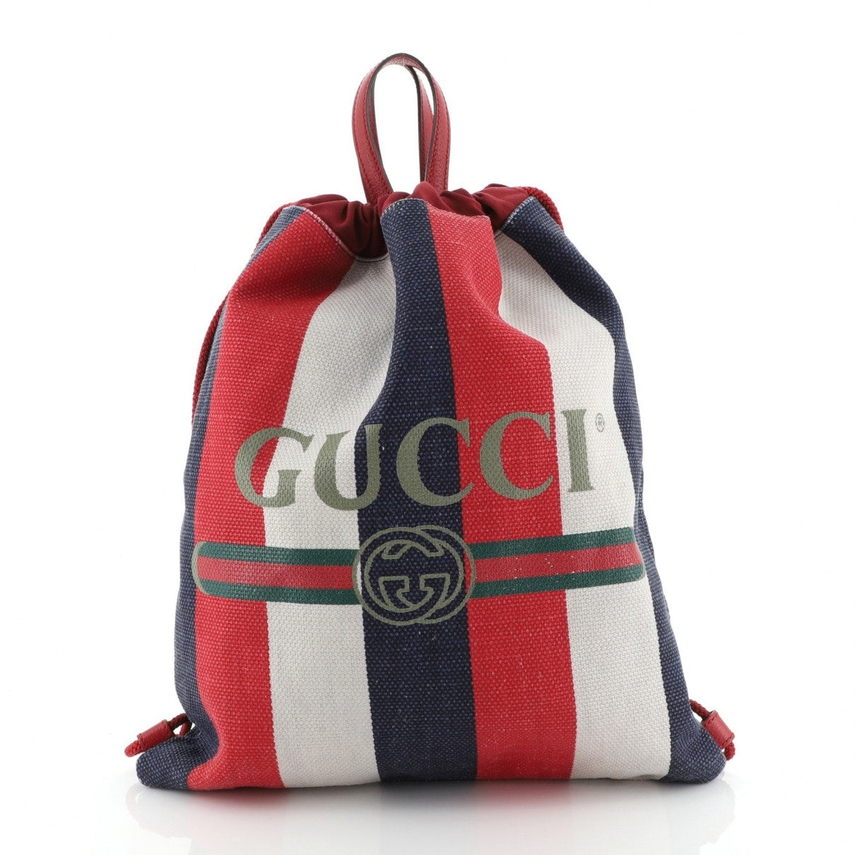 Gucci blue cloth backpacks