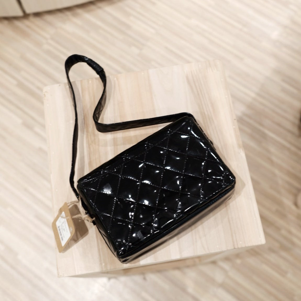 Chanel   patent leather kelly bag