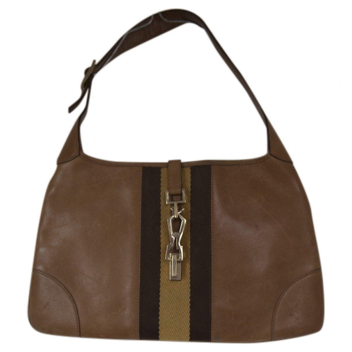 Gucci jackie camel leather handbag
