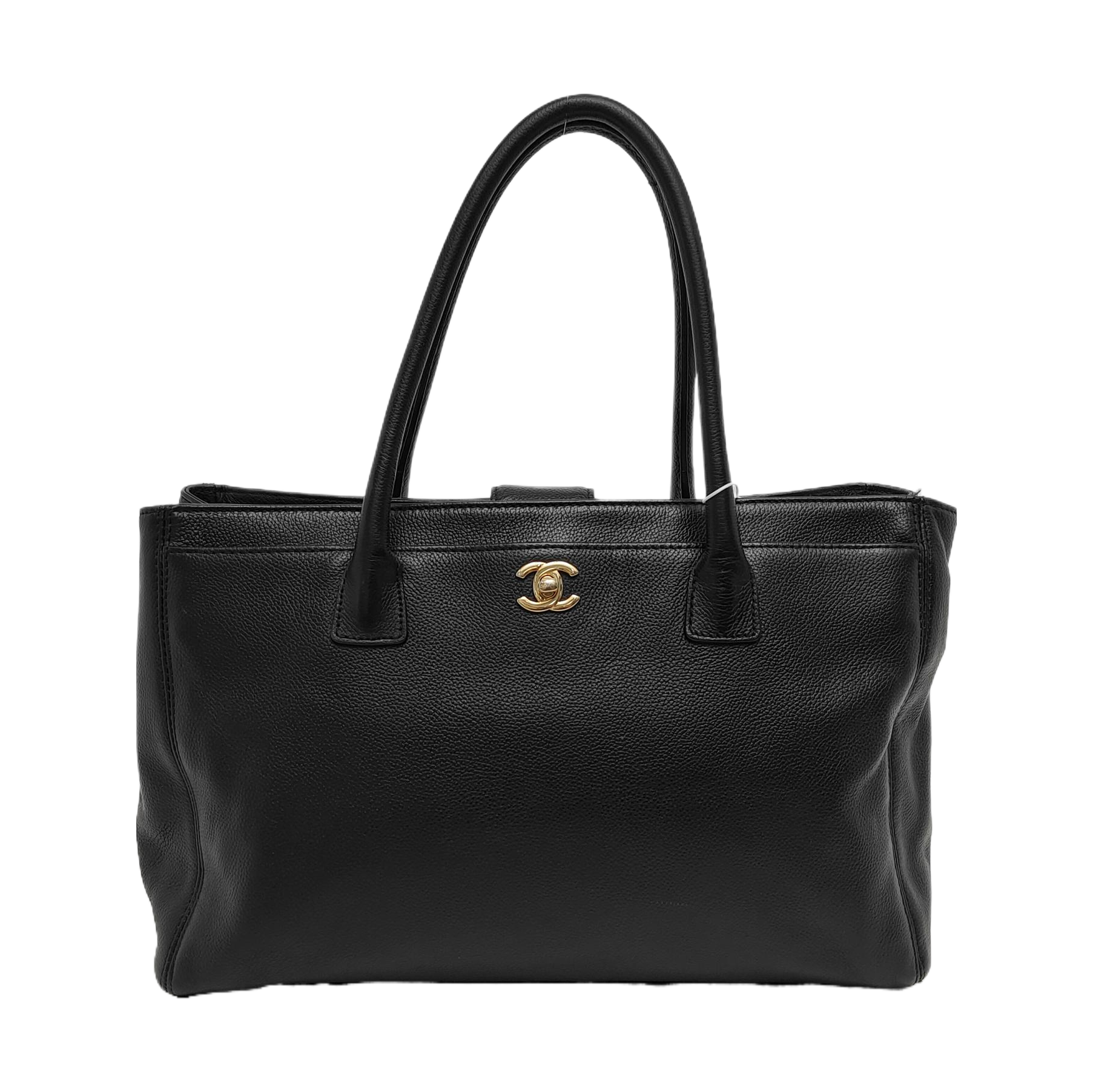 Chanel Cerf Executive Caviar Hardware Black Gold Leather Handbag Hardware 1