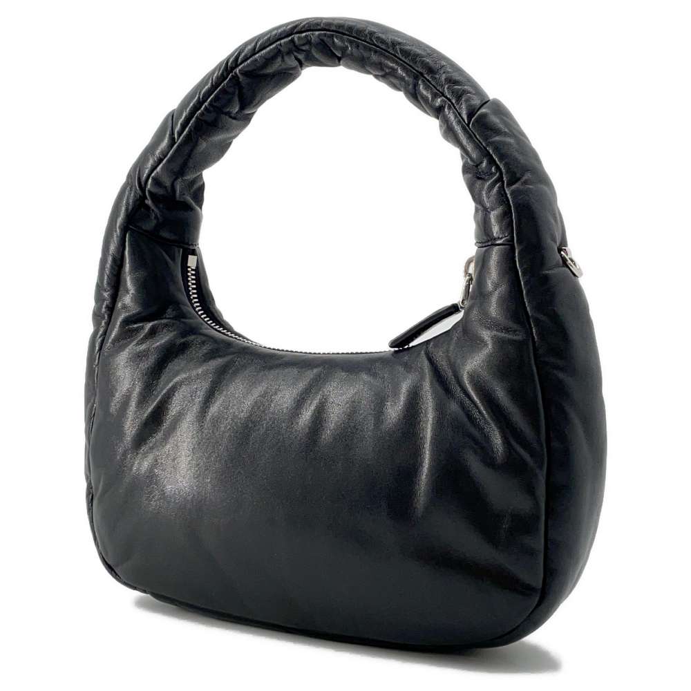 Prada Padded Nappa 2Way Handbag Leather Black Travel Bag