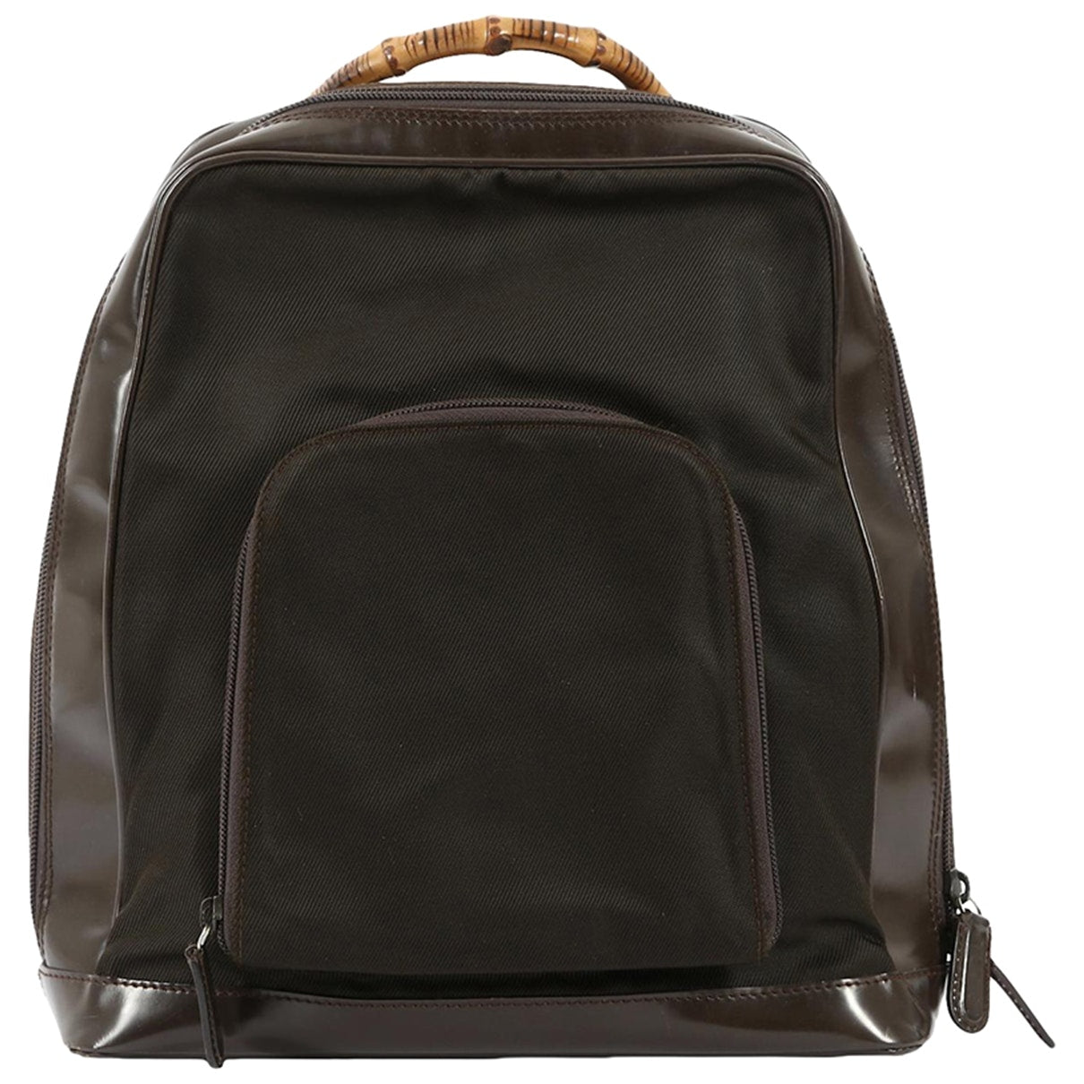 Gucci bamboo brown cloth backpacks
