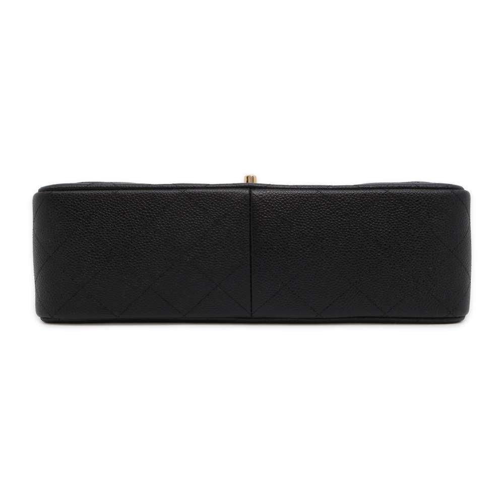 CHANEL Matelasse W Flap ChainShoulder Bag Black A58600 Caviar Leather Size 30