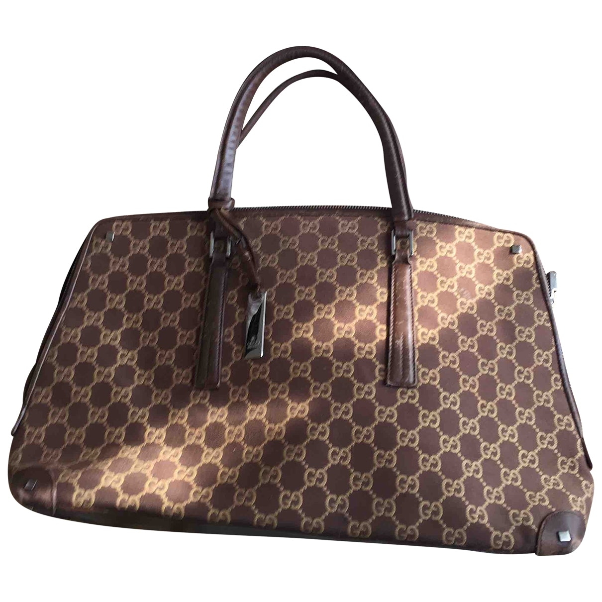 Gucci brown cloth handbag