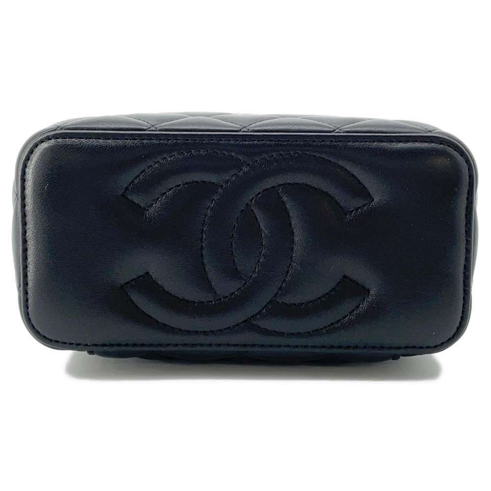 CHANEL Matelasse Vanity 2wayChain Shoulder Bag Black AP2199 Lambskin