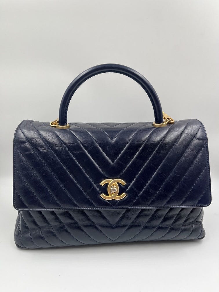 Chanel Chevron Quilted Coco Bag