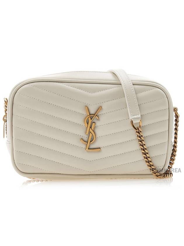 YSL Saint Laurent Saint Laurent Trending Lou Cross Bag Leather White Tote Bag