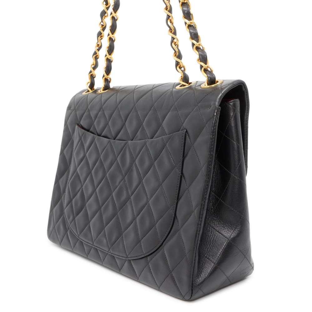 CHANEL Jumbo Matelasse ChainShoulder Black A04412 Lambskin
