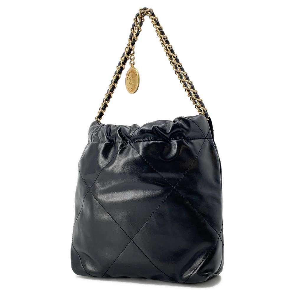 CHANEL CHANEL 22 2wayHandbag Black AS3980 Shiny Calf Leather Size Mini