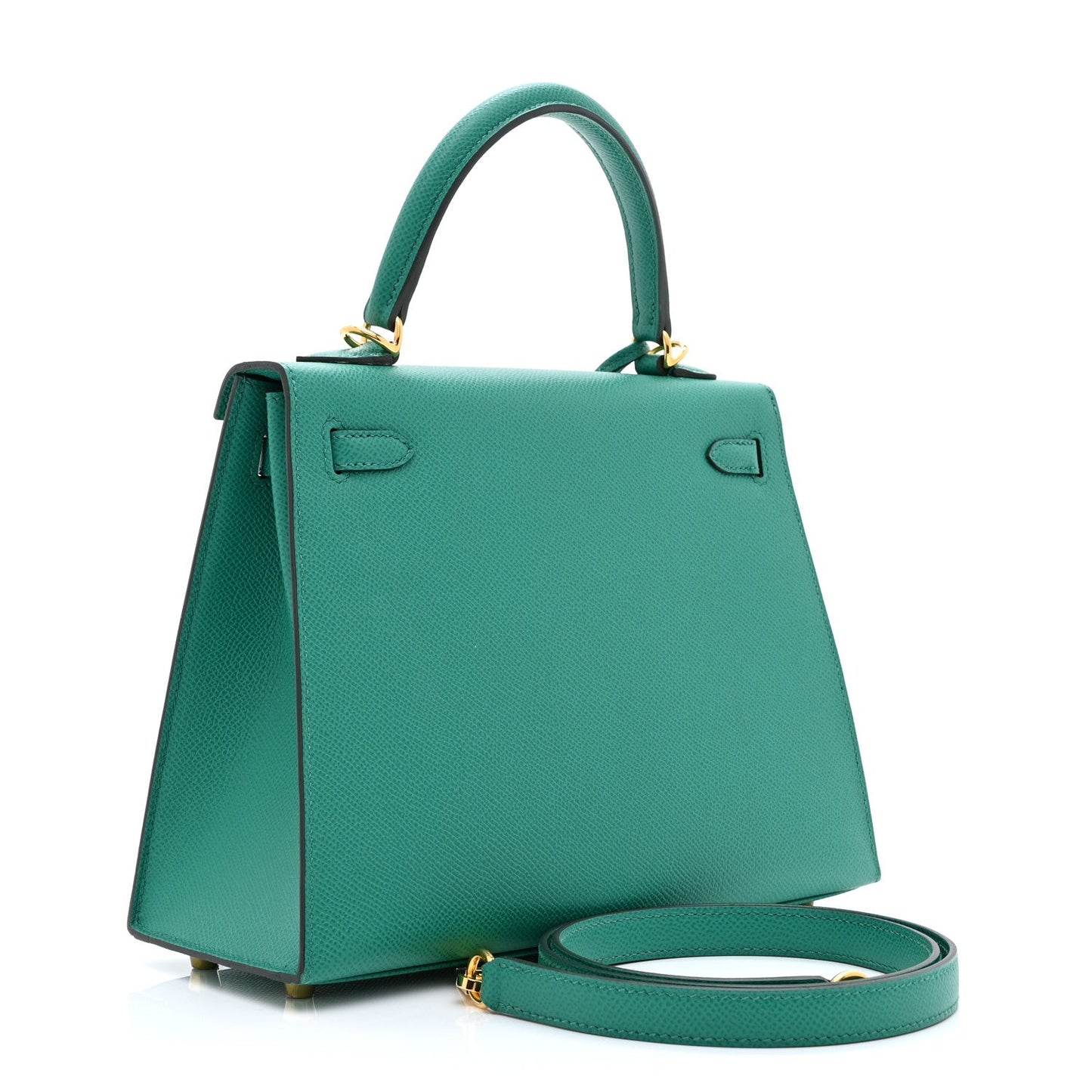 Hermes Epsom Kelly Sellier Vert Vertigo Handbag Travel Bag