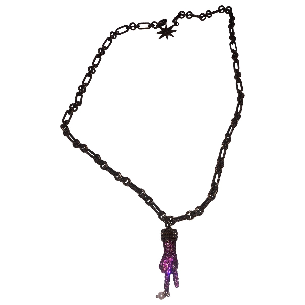 Gucci mors gold metal necklaces