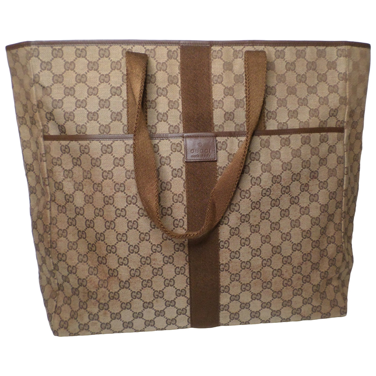 Gucci brown cloth handbag