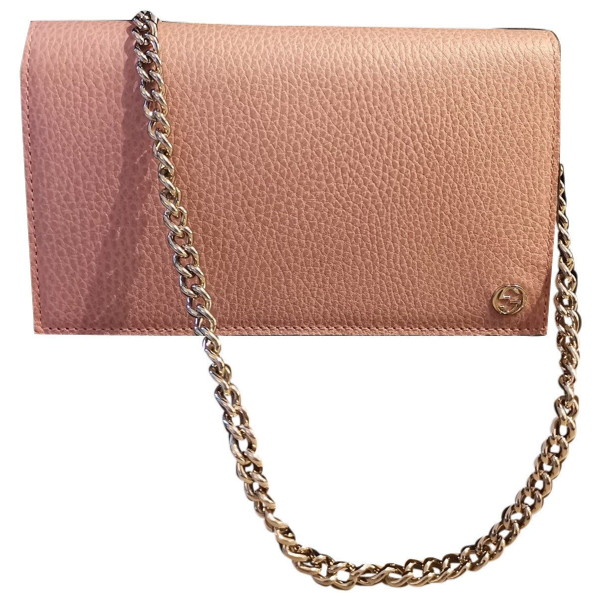 Gucci betty pink leather clutch bag