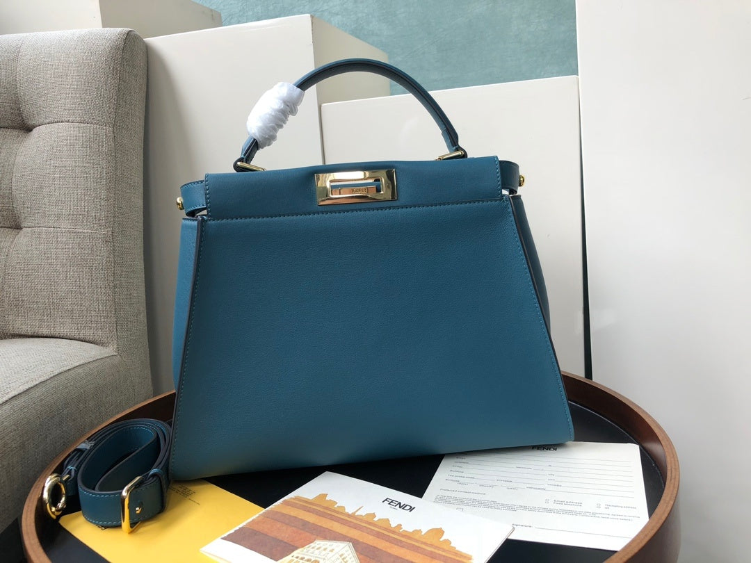 Handle Blue Travel Bag