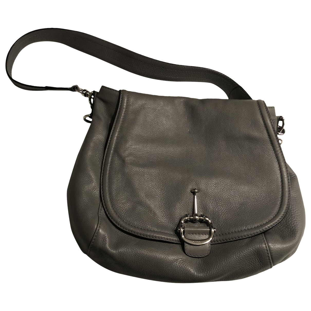 Gucci grey leather handbag