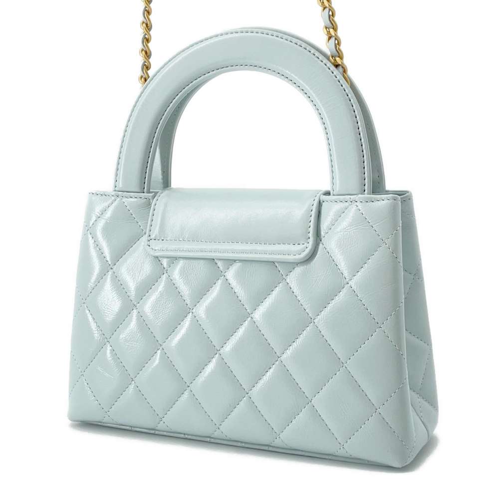 CHANEL Matelasse Shopping Chain Bag Light Blue AS4416 Calf Leather Size Mini