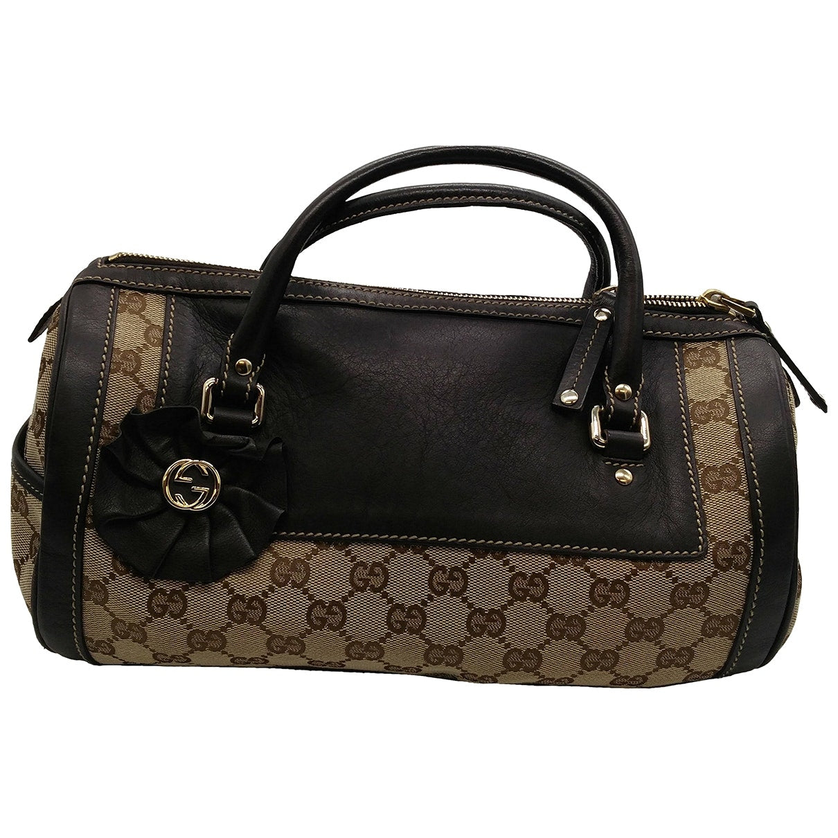Gucci brown cloth handbag