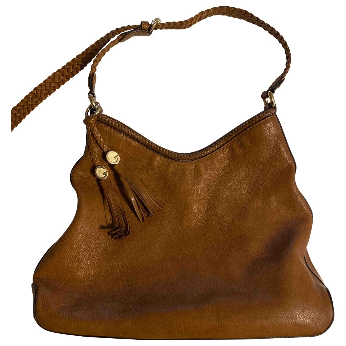 Gucci camel leather handbag