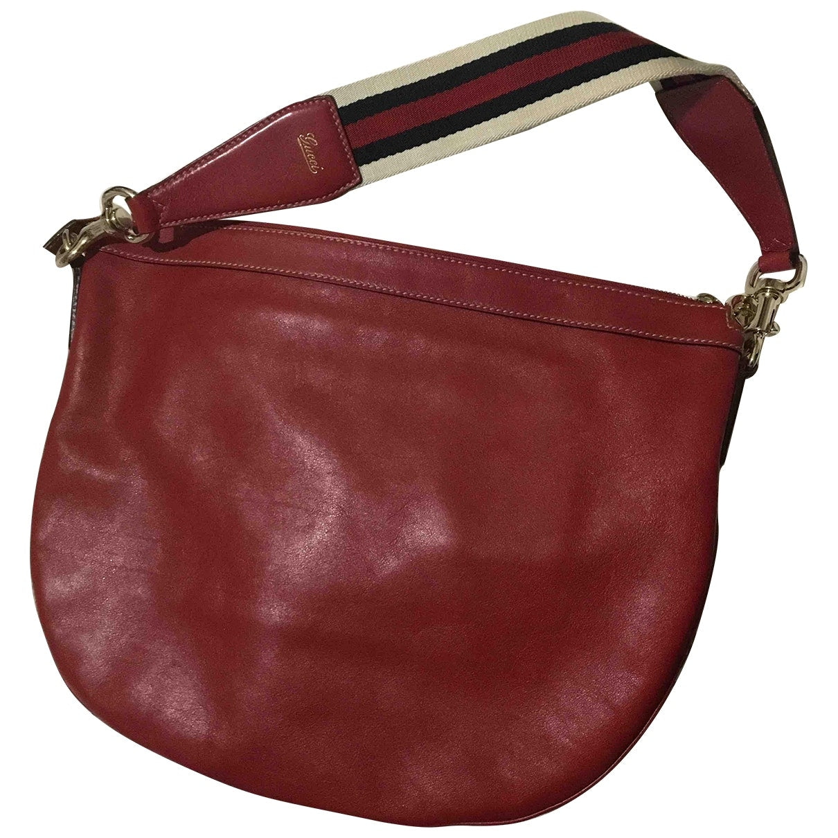 Gucci hobo red leather handbag