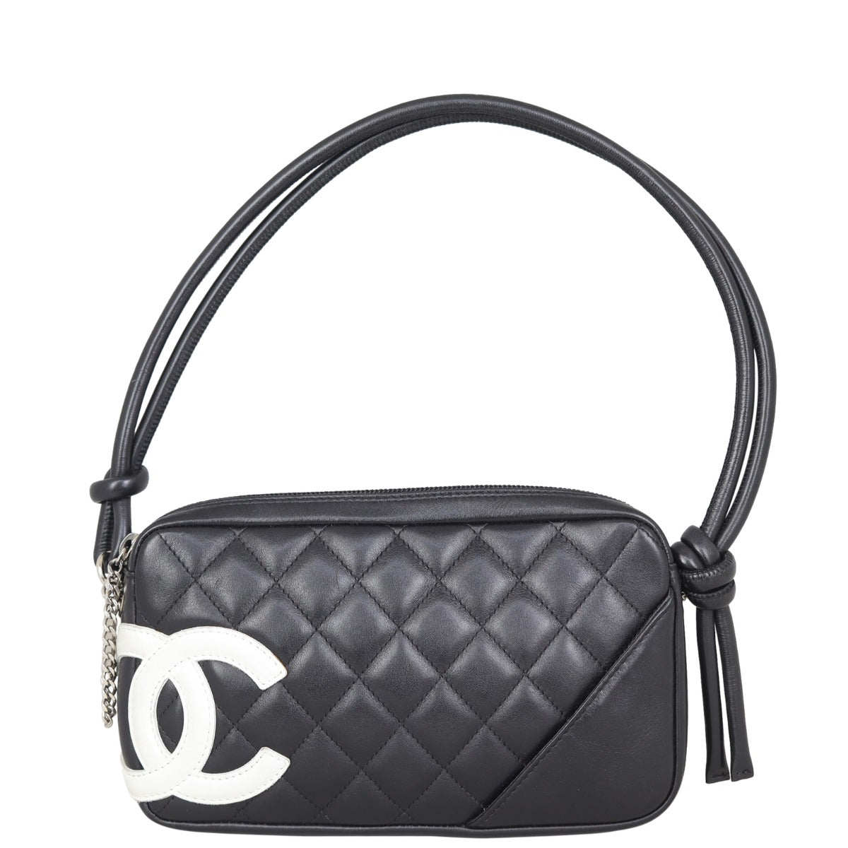 Chanel Ligne Cambon Pochette Hardware Silver Handbag