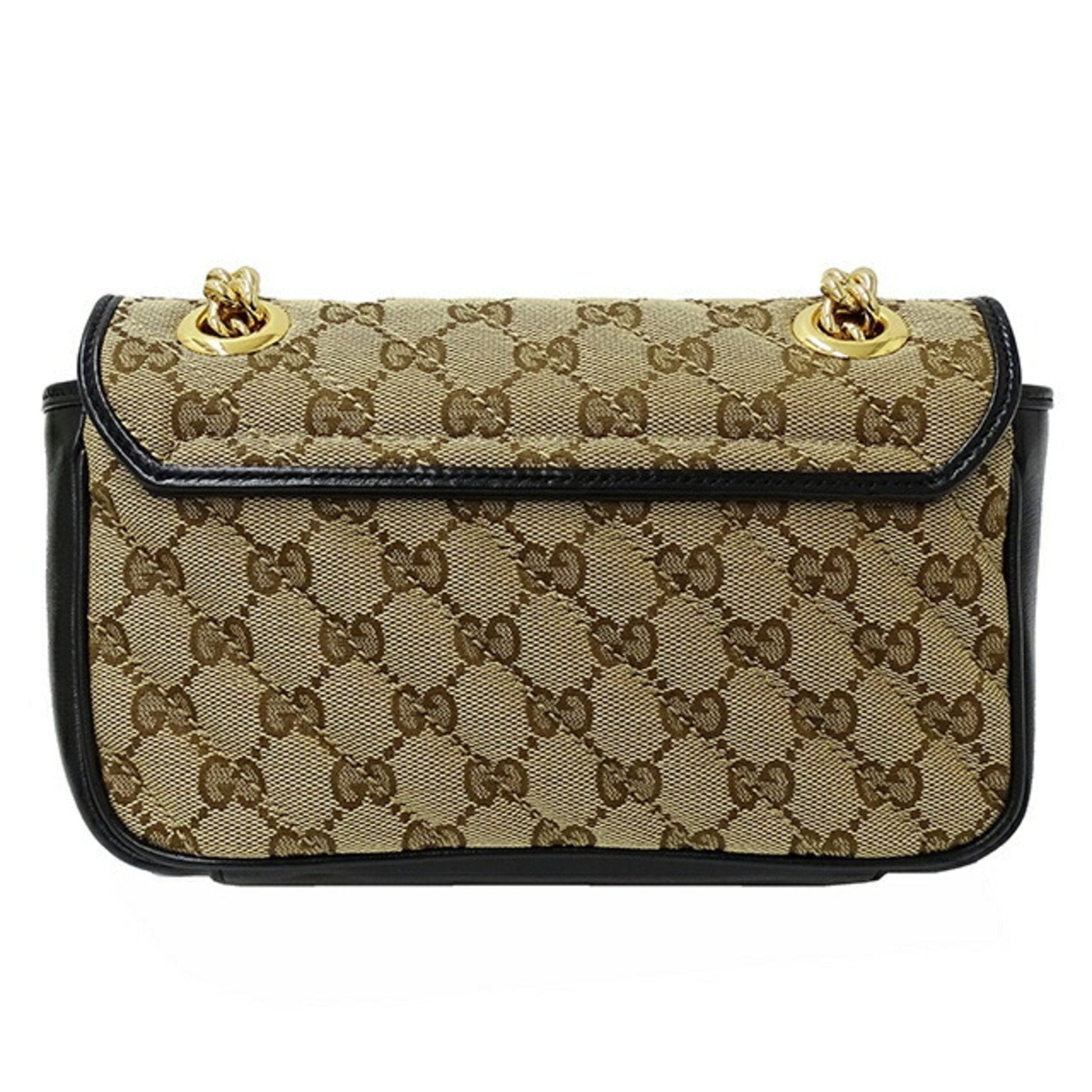 Gucci Gg Marmont Beige Canvas Shoulder Bag