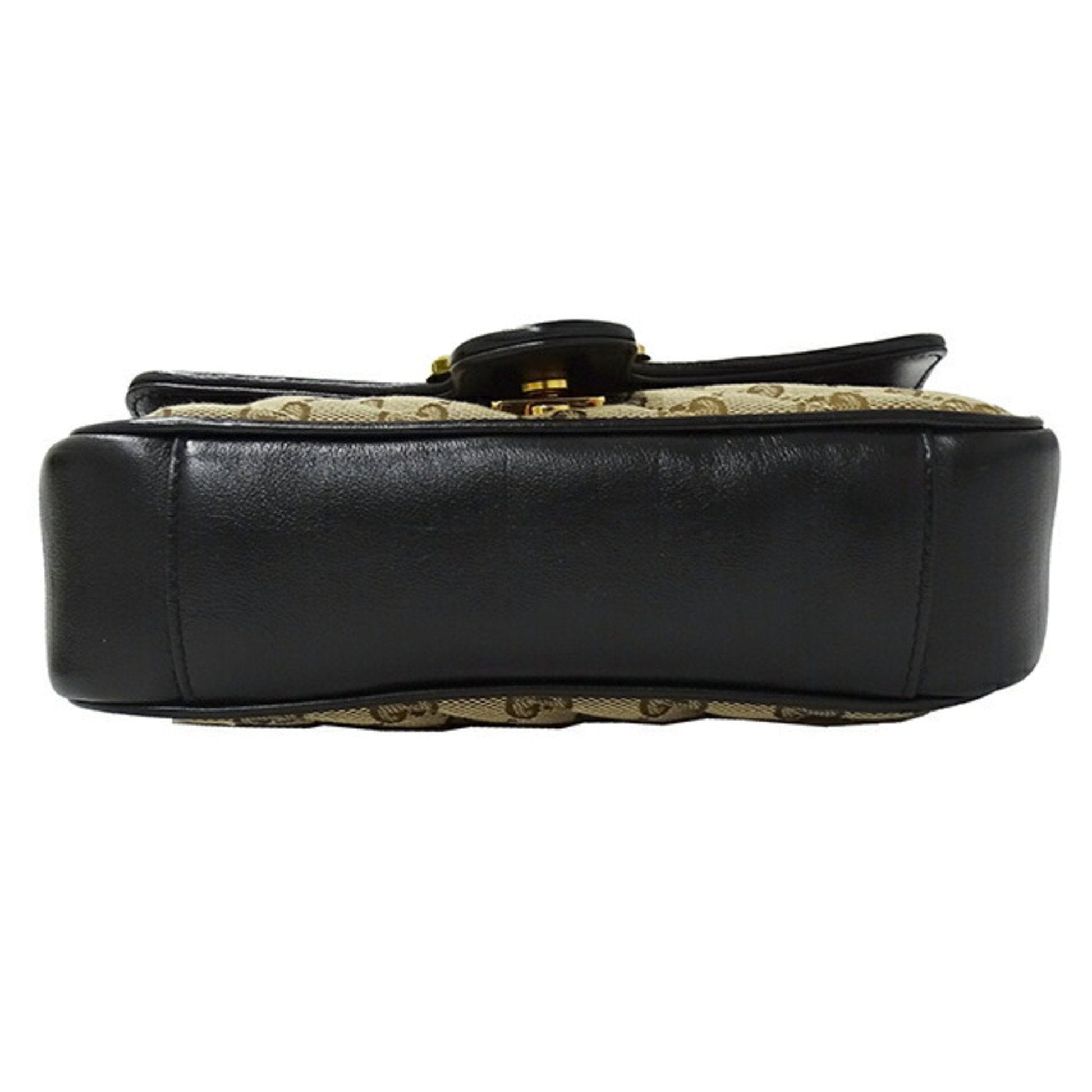 Gucci Gg Marmont Beige Canvas Shoulder Bag