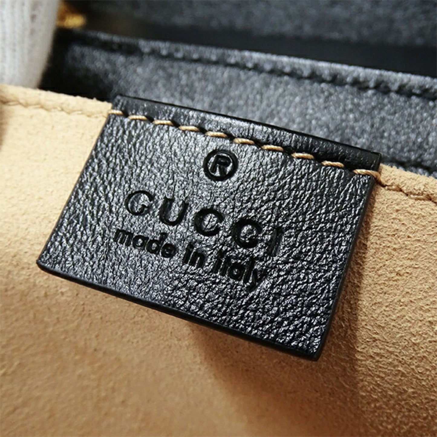 Gucci Gg Marmont Beige Canvas Shoulder Bag