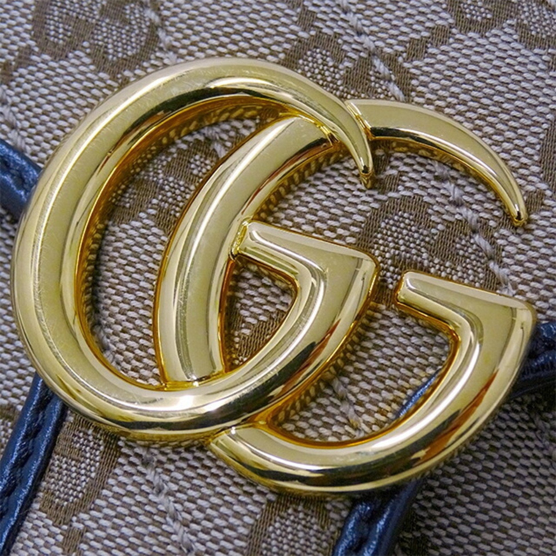 Gucci Gg Marmont Beige Canvas Shoulder Bag