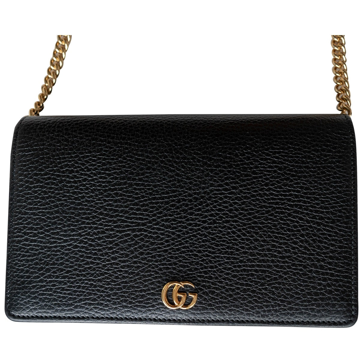 Gucci marmont black leather handbag